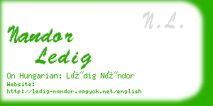 nandor ledig business card